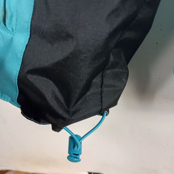 Oregon Coast Windbreaker Jacket Zipper Pockets Removable Hood Size XL Teal - Picture 10 of 13